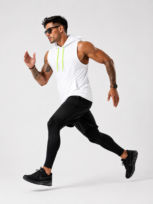 Chaleco/Camiseta Deportivo con Capucha “Storm Runner” ⚡🖤