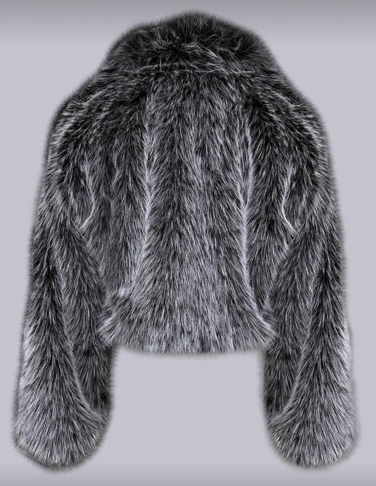 Abrigo de Pelito Gris que Te Invita al Perreo