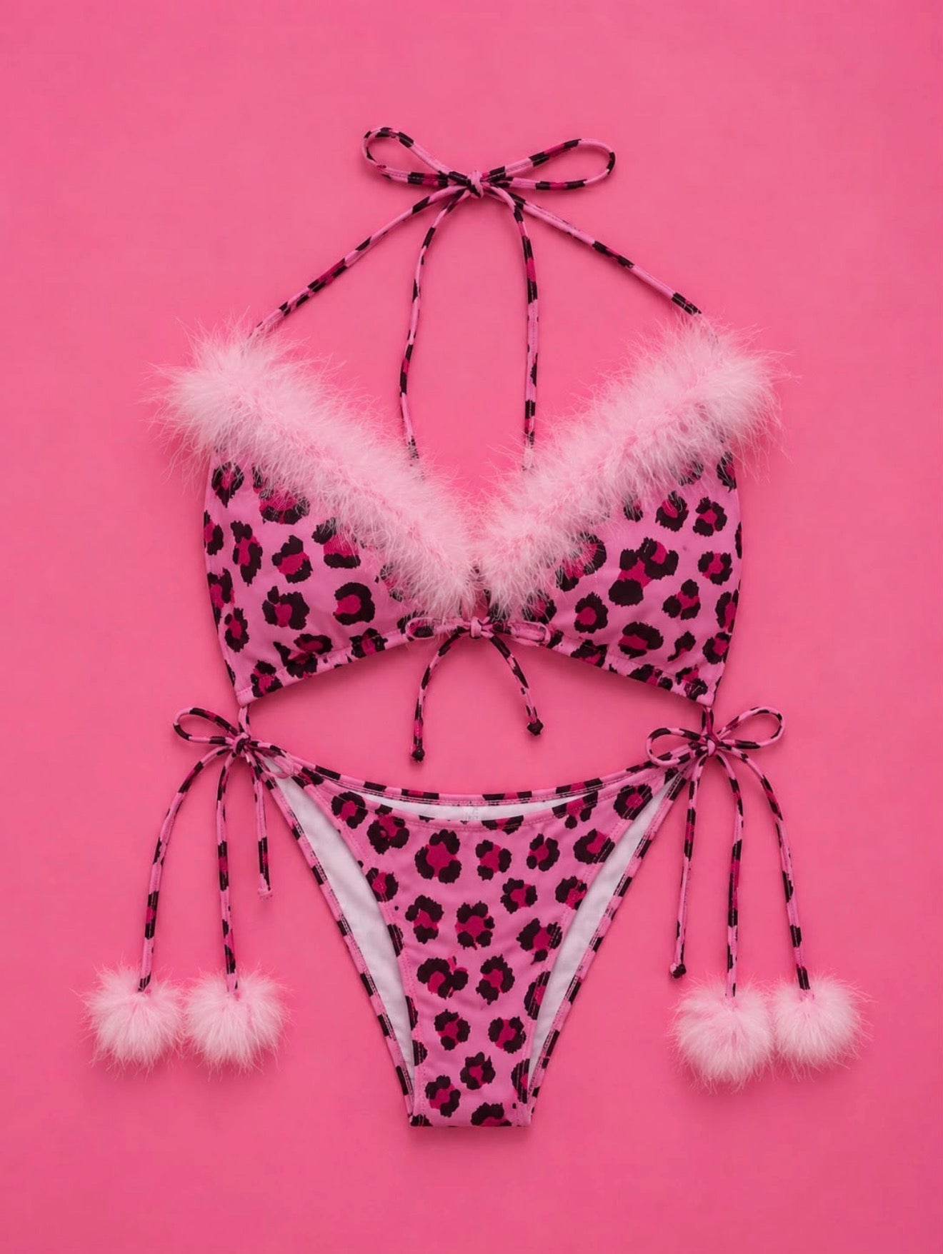 Bikini Leopardo Pink Fluff
