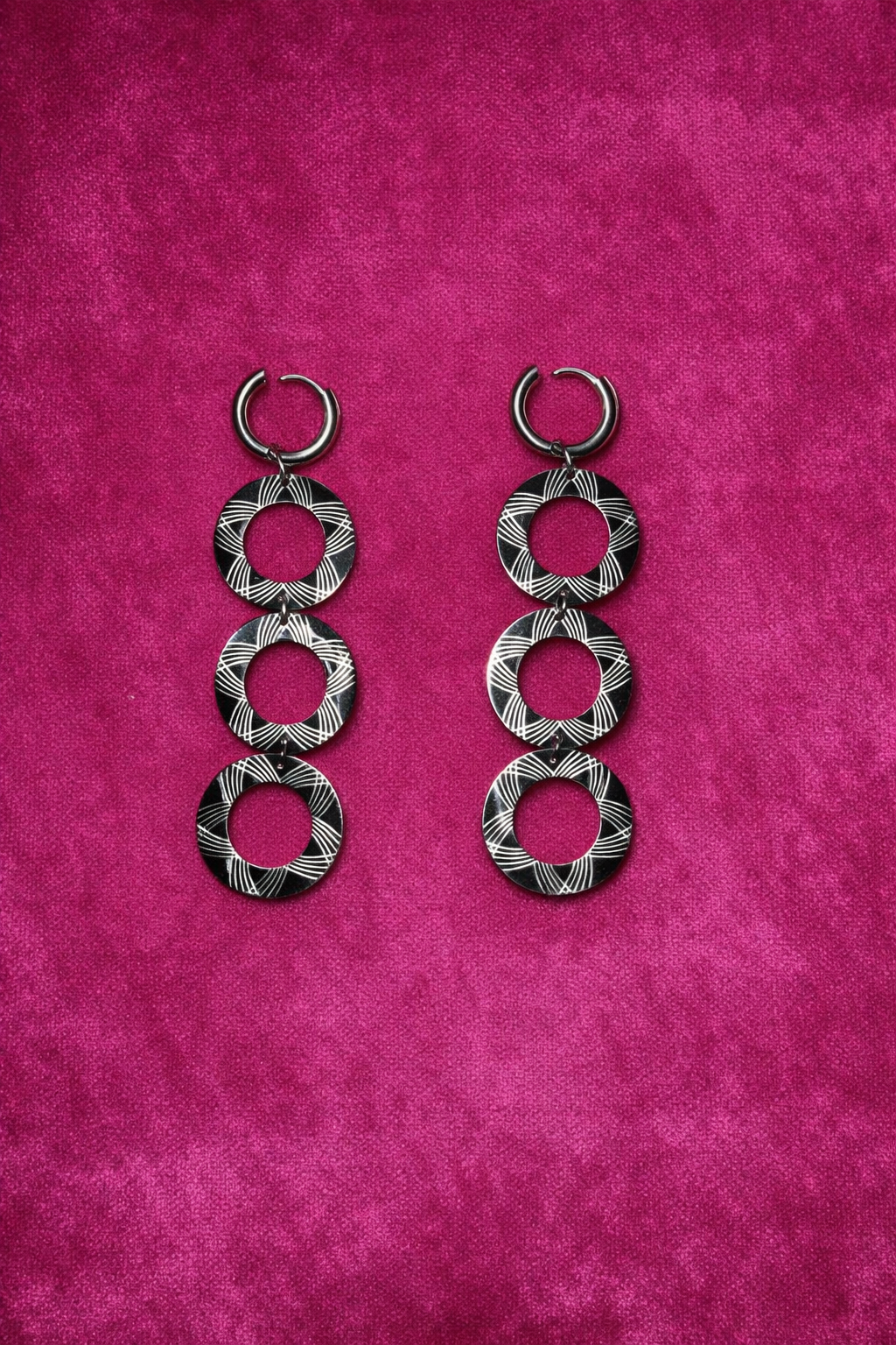 Pendientes Aros Triple Círculo