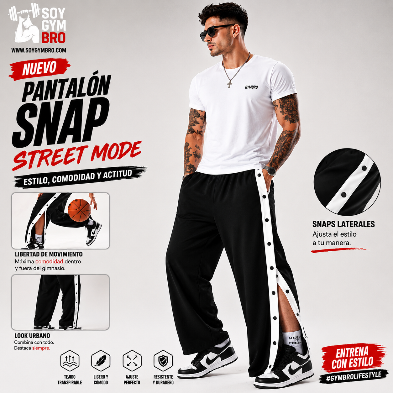 Pantalón “Snap Street Mode” 🖤⚡