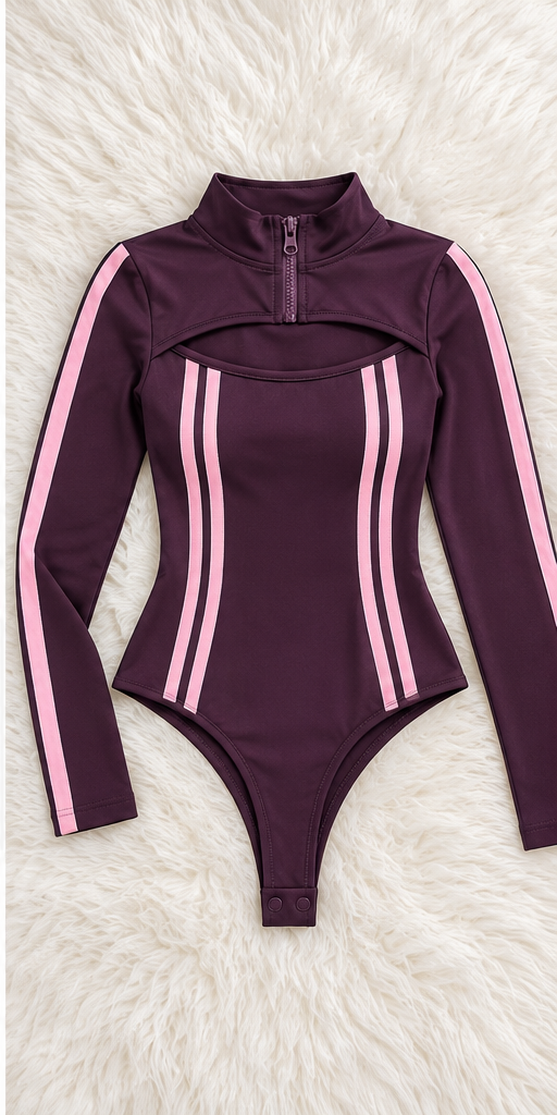 Body deportivo manga larga Cut Out