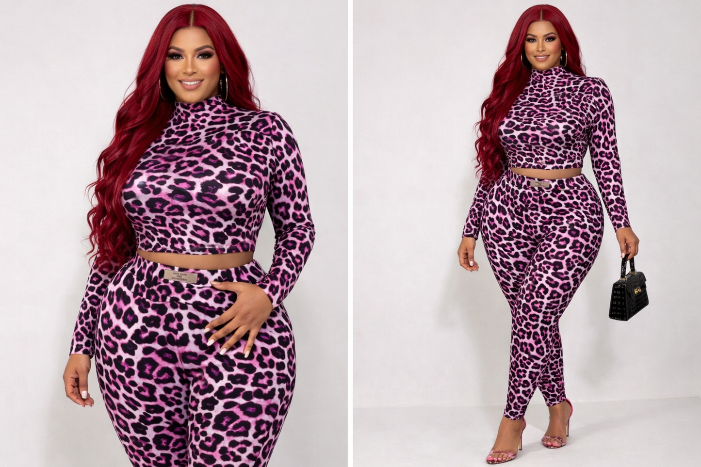 Conjunto Leopardo Rosa