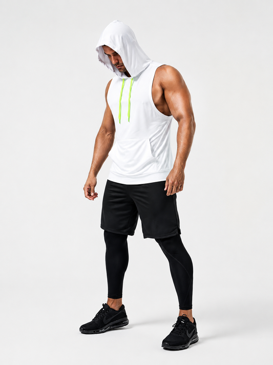Chaleco/Camiseta Deportivo con Capucha “Storm Runner” ⚡🖤