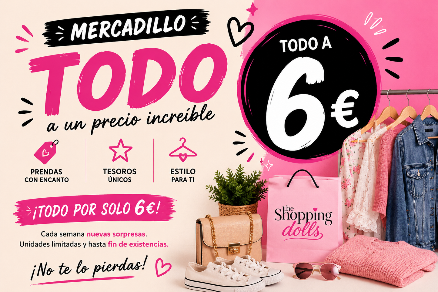 Mercadillo The Shopping Dolls - ¡Todo a 6€!