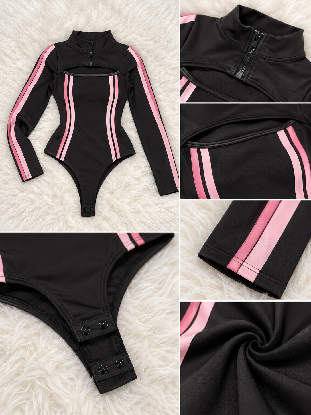Body deportivo manga larga Cut Out