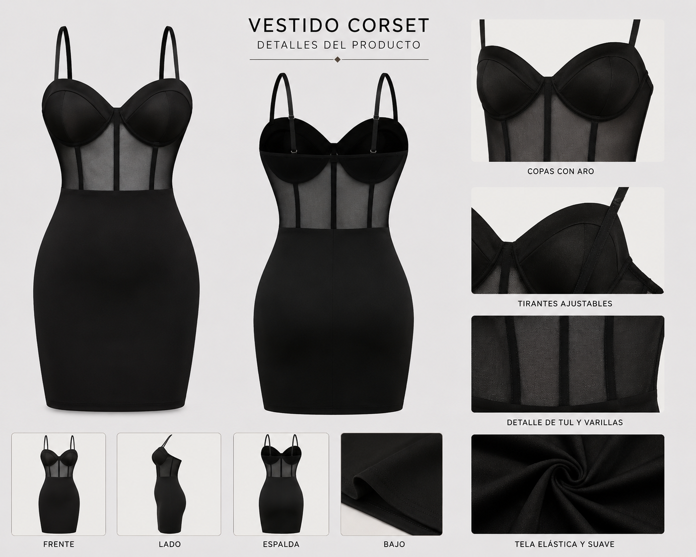 Vestido Corset Noir