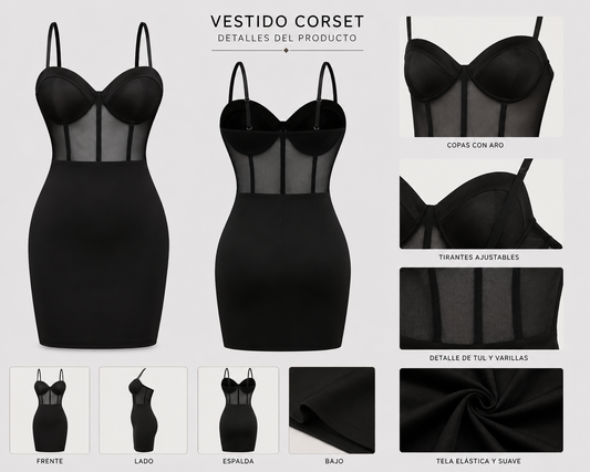 Vestido Corset Noir