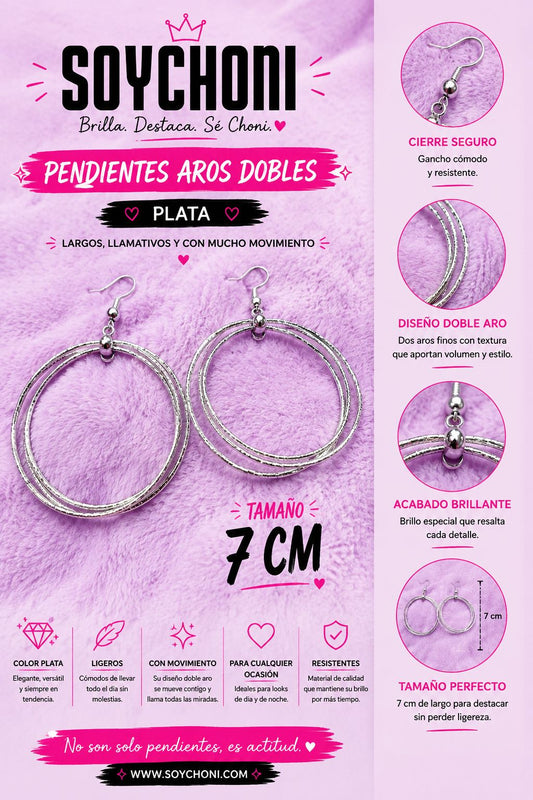 Boucles d'oreilles créoles XXL argent