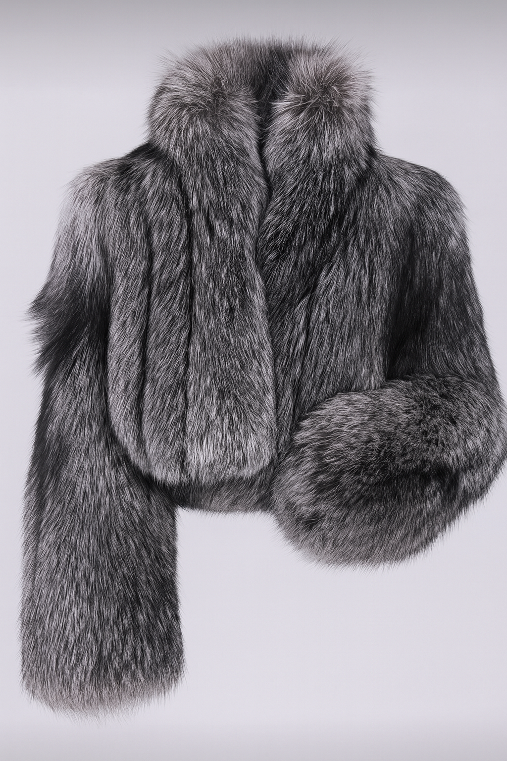 Abrigo de Pelito Gris que Te Invita al Perreo