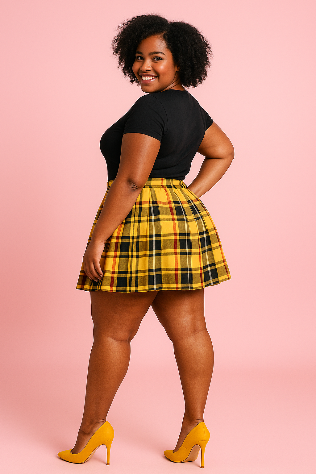 Falda Mini “Baby One More Time” — Rosa Candy / Amarillo Honey