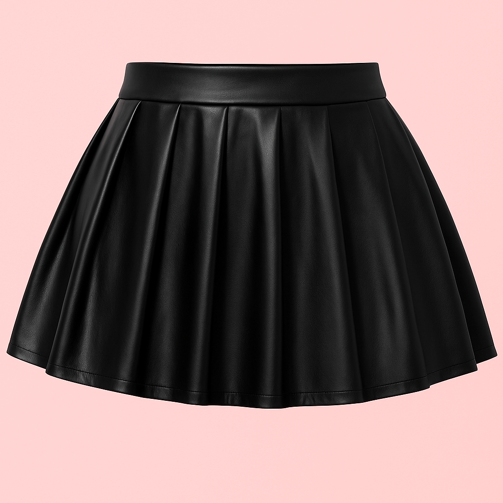 Falda Mini “Leather Doll” con Pantalón Corto Interior – Edición Sexy/Urbana