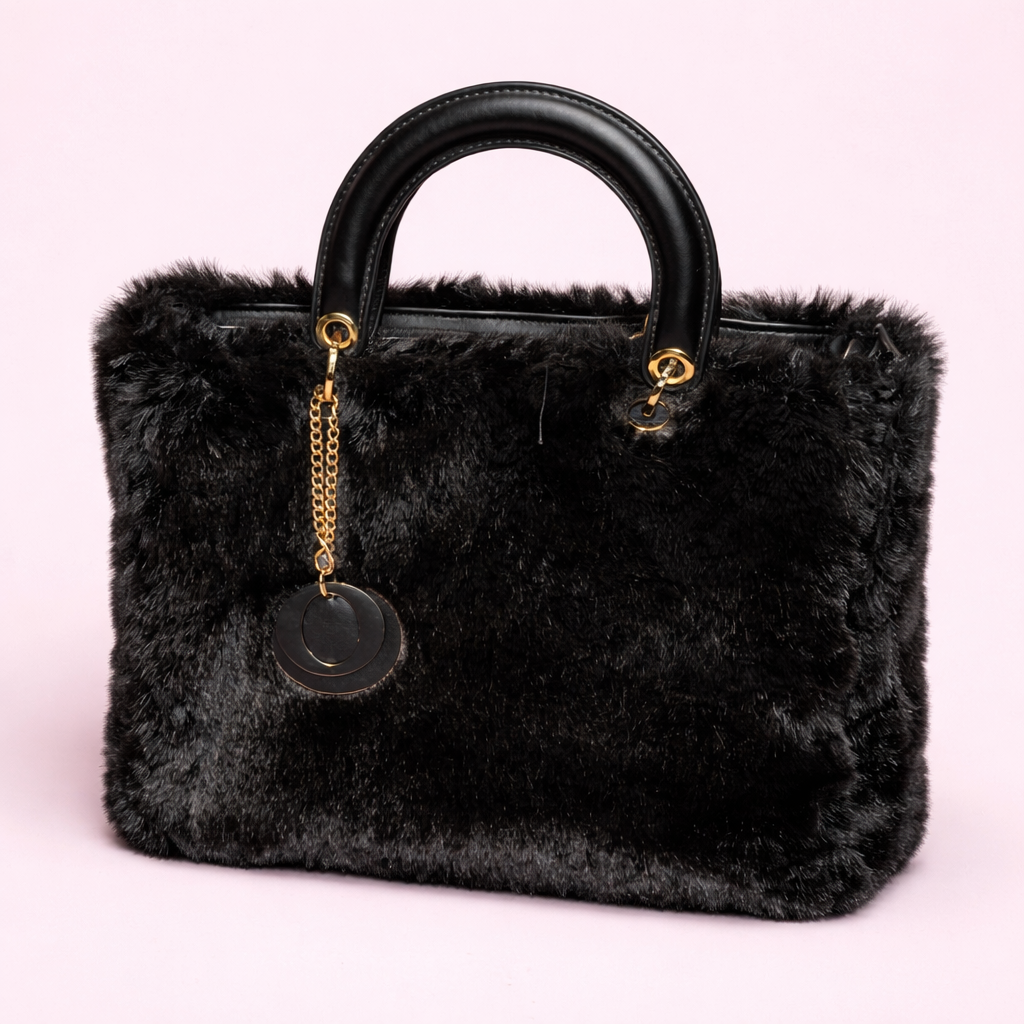 Bolso de pelito “Luxury” con detalle dorado (Tallas M y L)