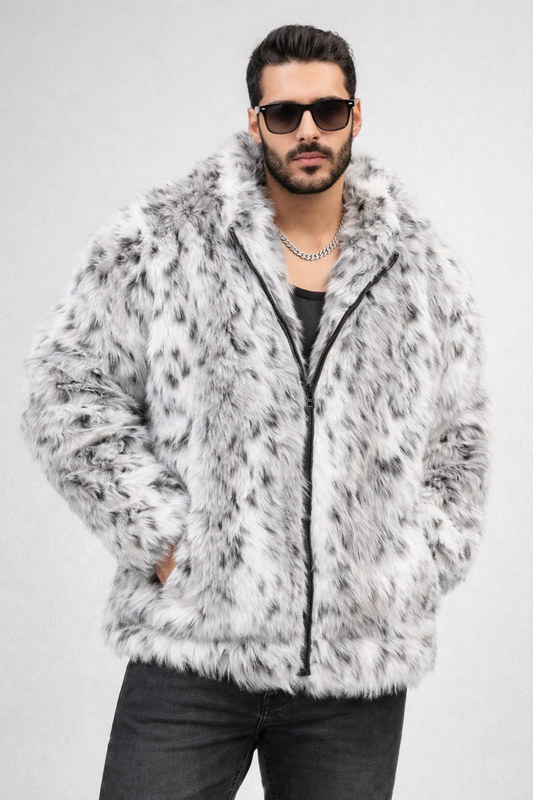 Chaqueta con capucha hombre, corte holgado + forro térmico