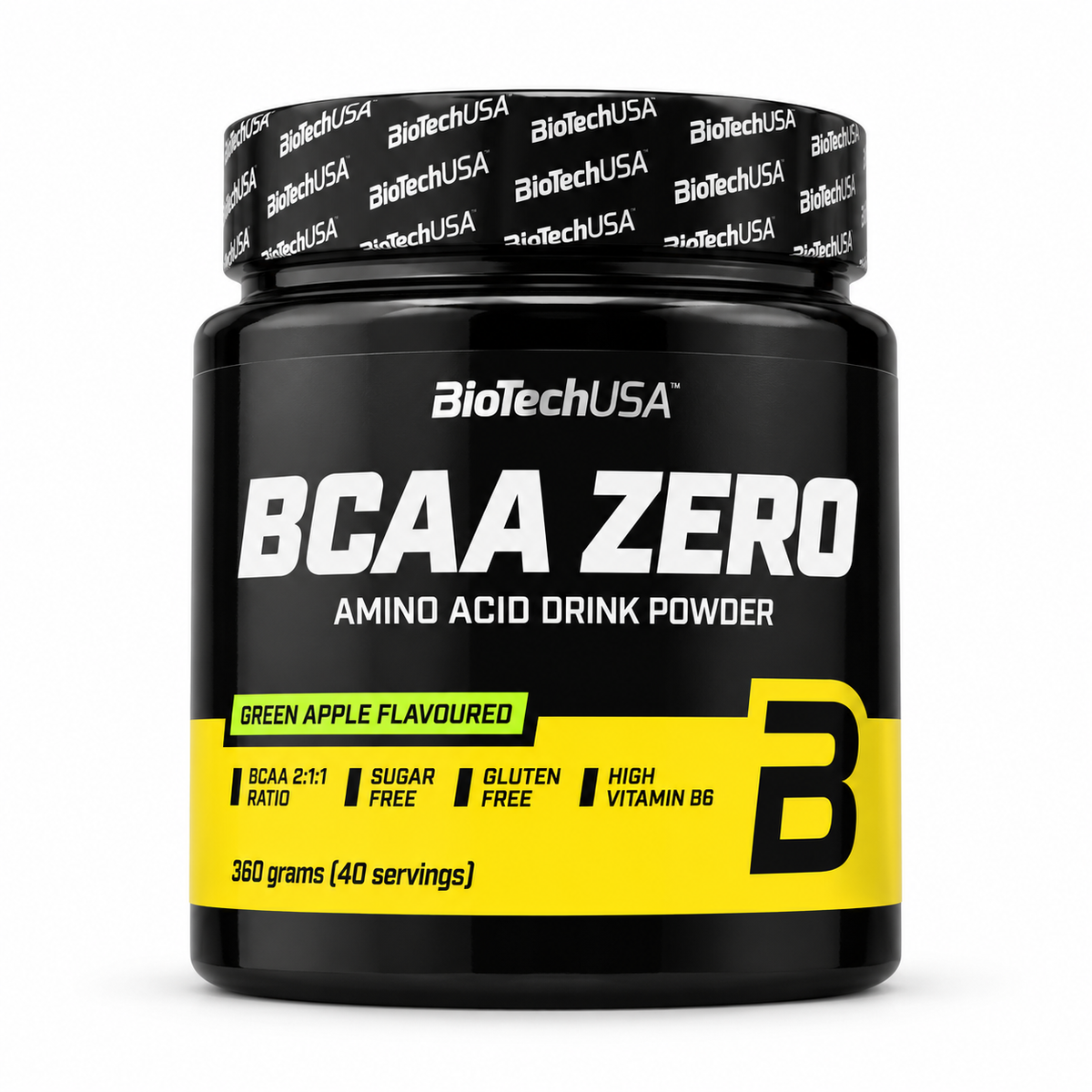 BioTechUSA BCAA Zero sabor manzana verde, bote de 360 g