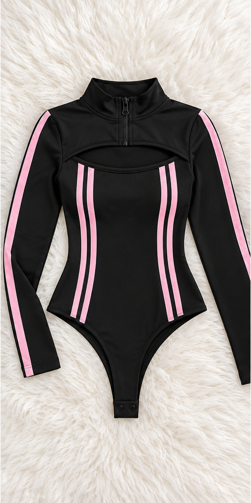 Body deportivo manga larga Cut Out