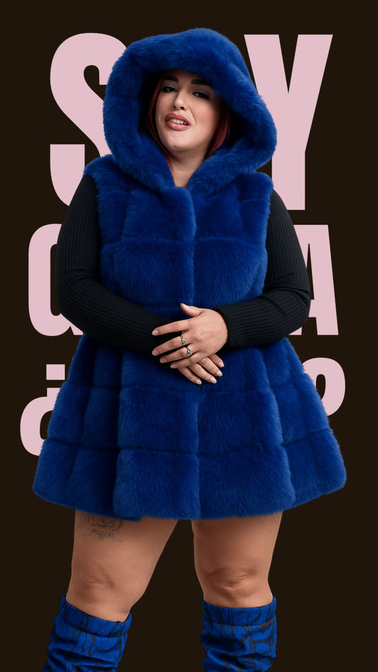 Chaleco de Pelito con Capucha “Diva Winter”