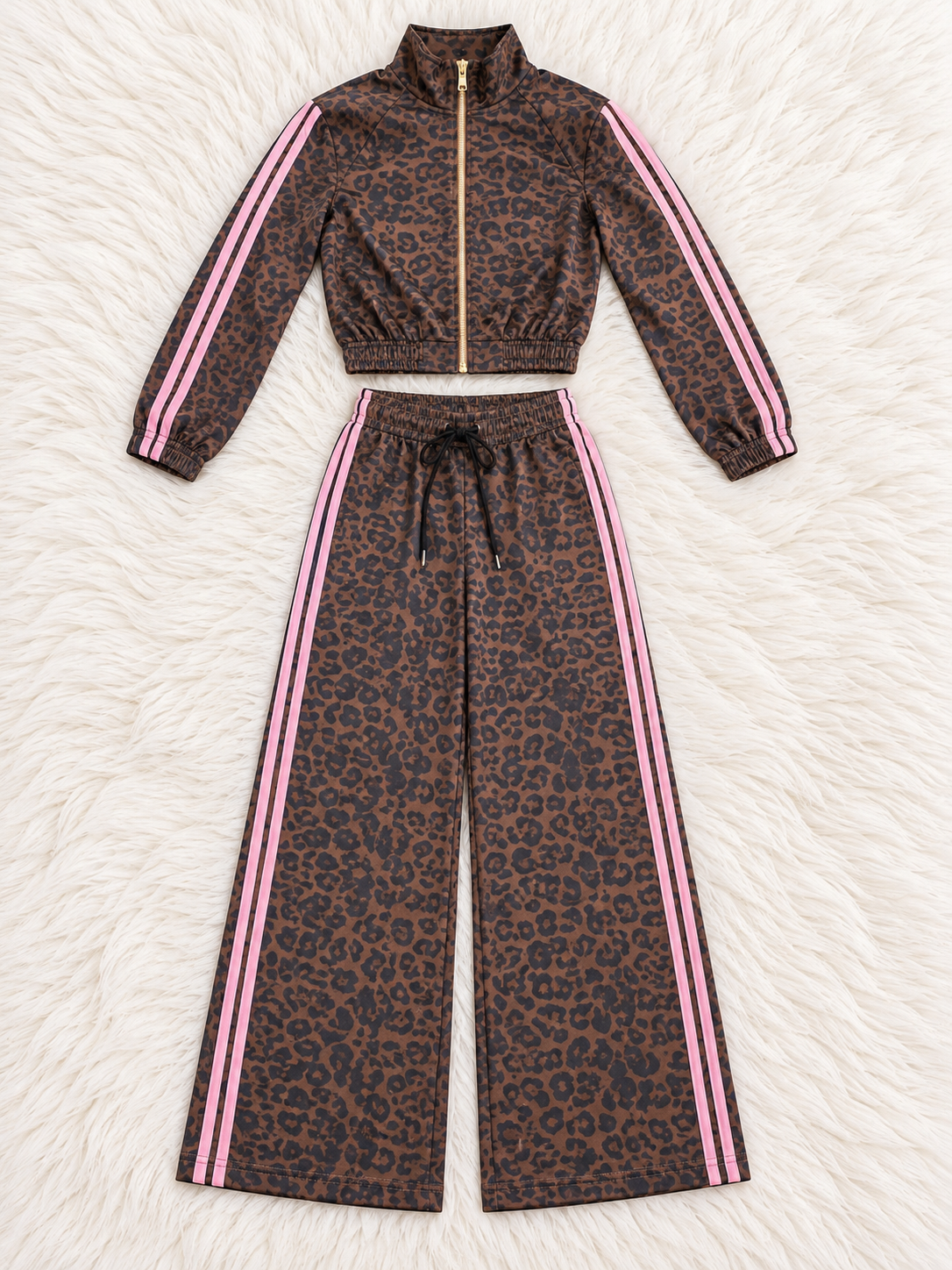Conjunto chándal leopardo Soy Gorda Y Qué rayas Rosa