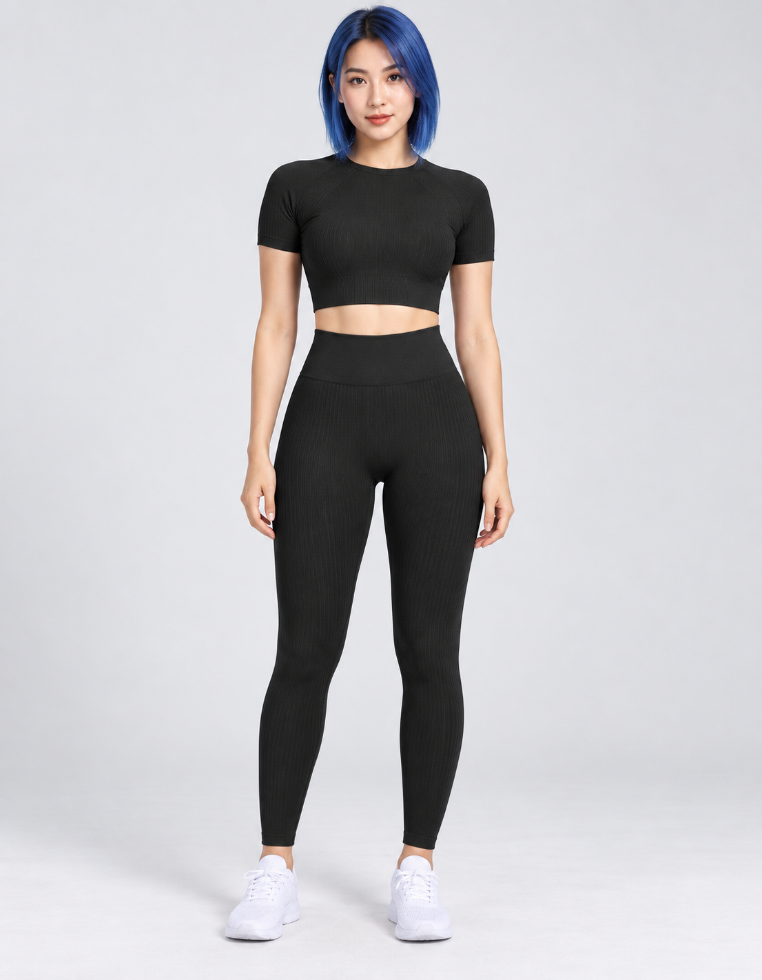 Conjunto Seamless Sculpt negro SoyGymbro - vista frontal