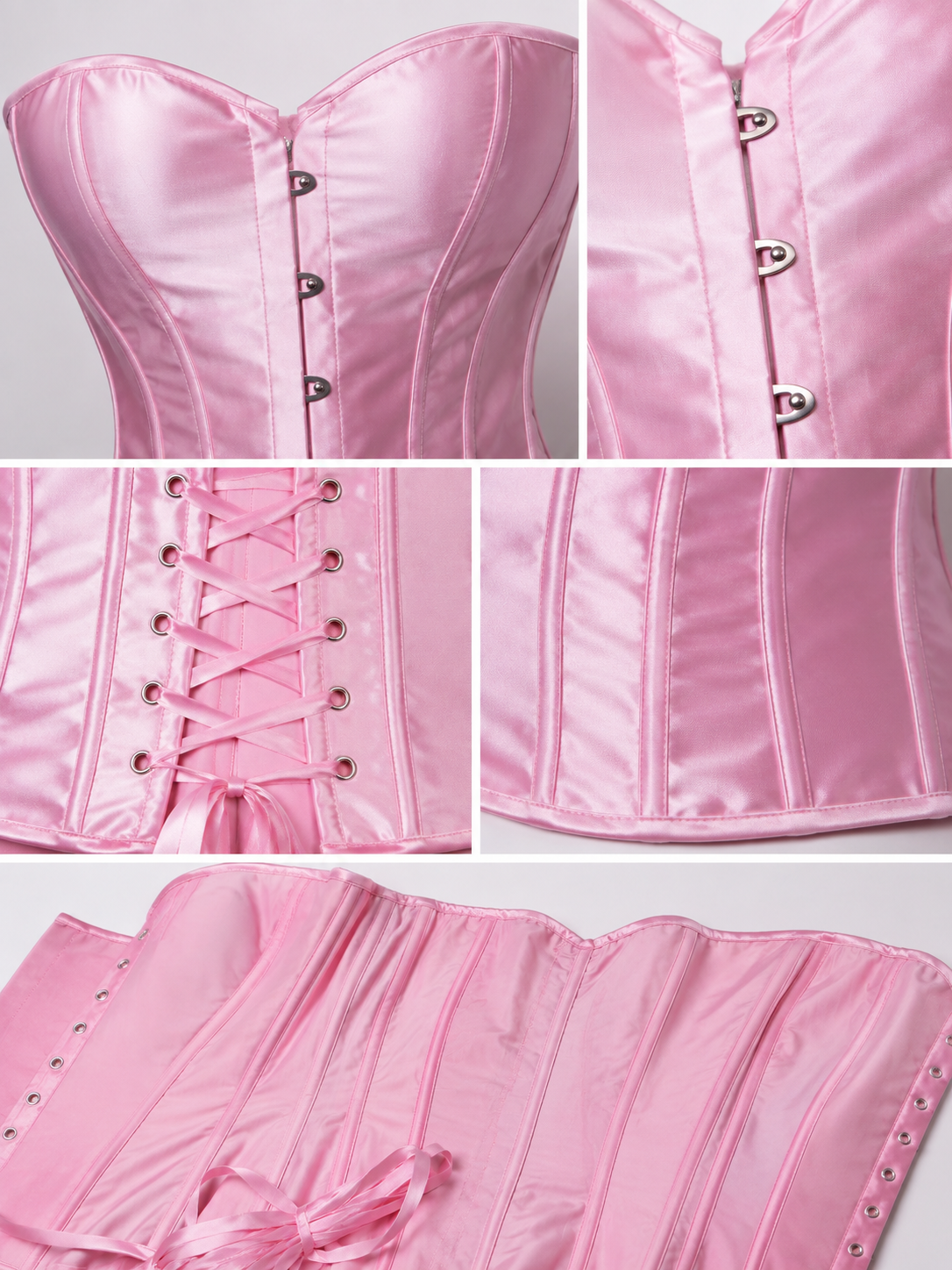 Corset Rosa Satinado