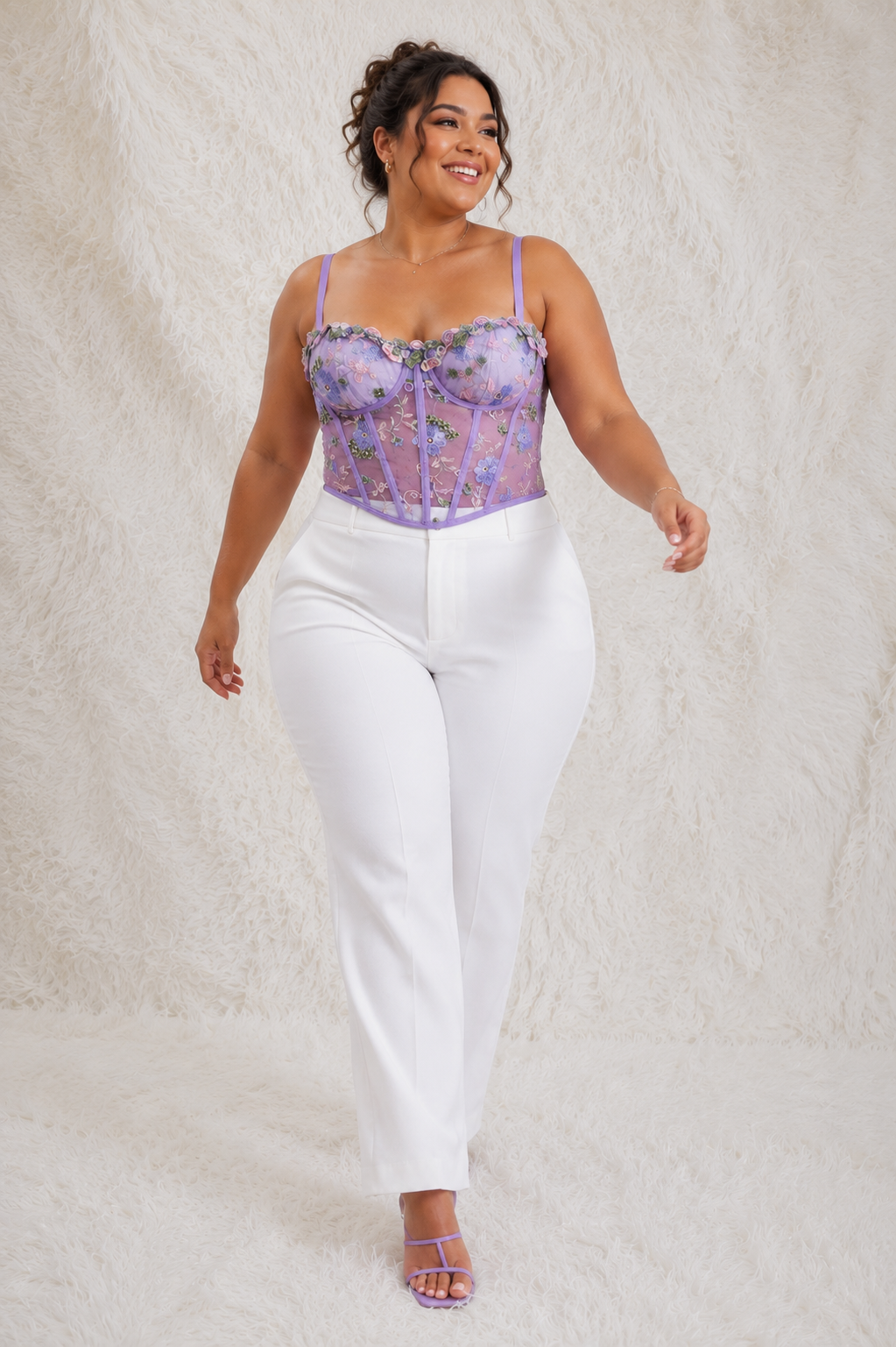 💜 Corset Soleia Fleurs Brodées