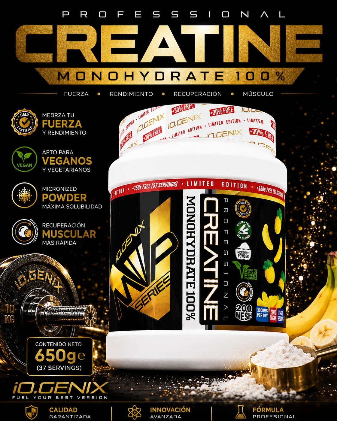 CREATINE MICRONIZED 650G LIMITED EDITION