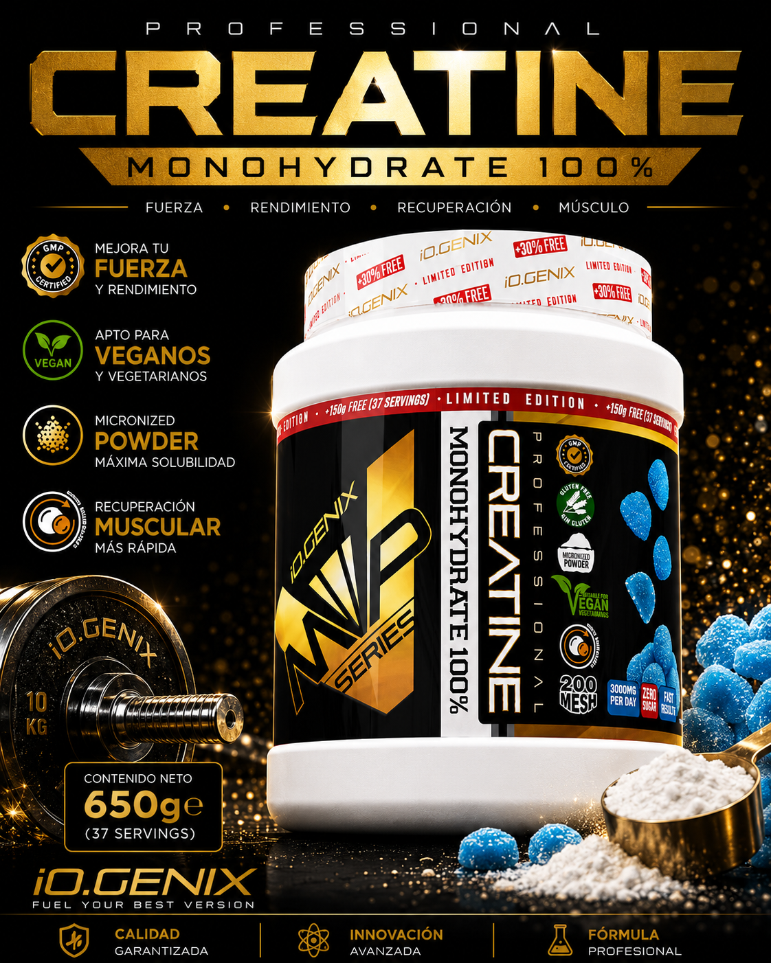 CREATINE MICRONIZED 650G LIMITED EDITION