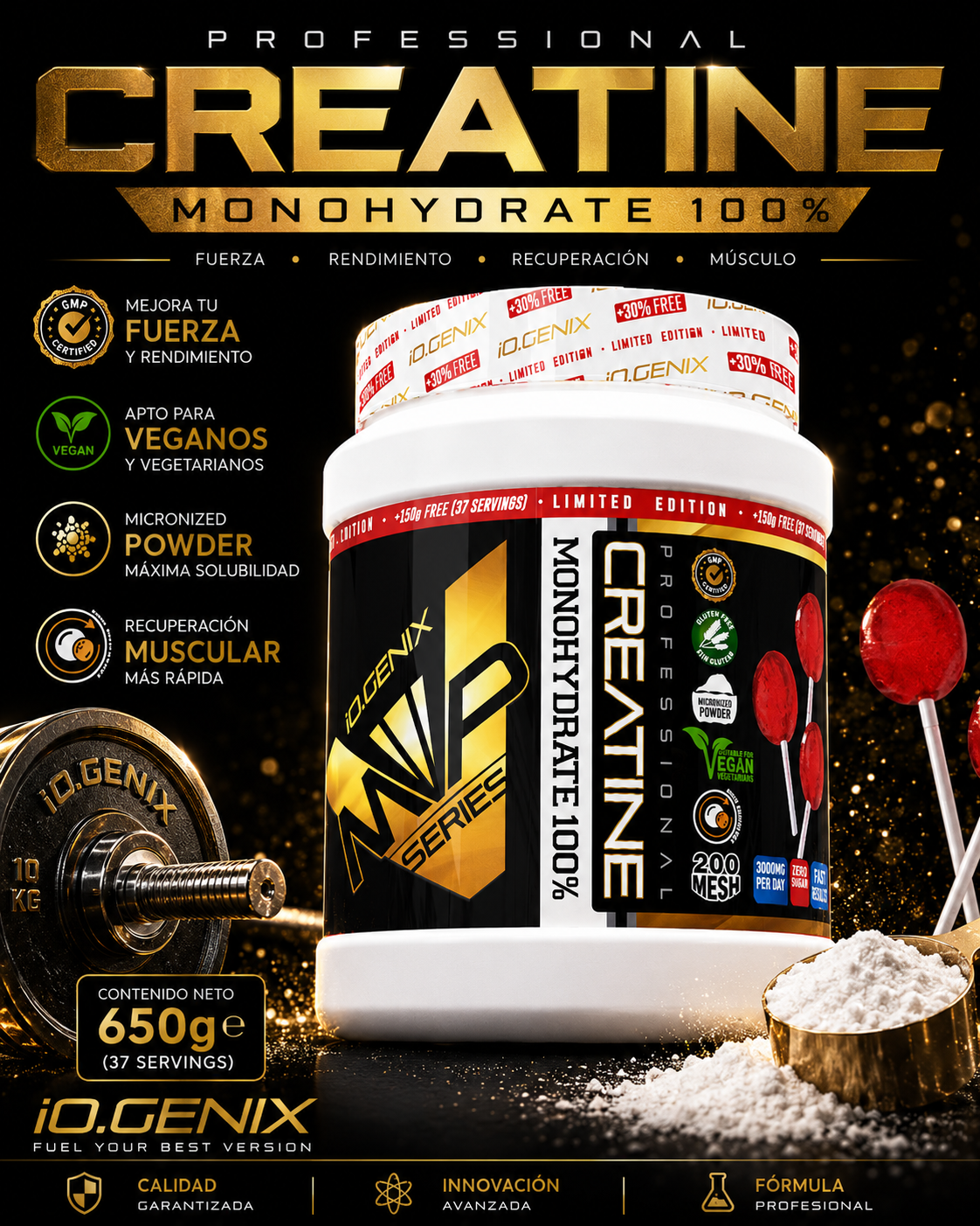 CREATINE MICRONIZED 650G LIMITED EDITION