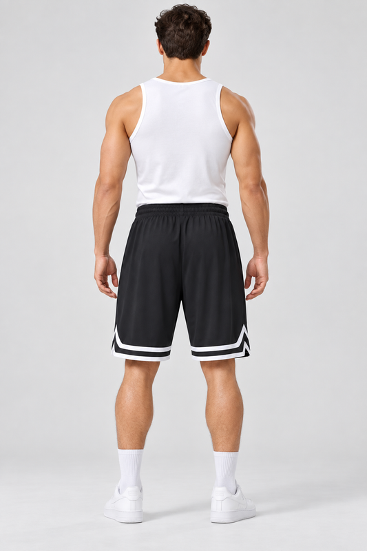 Pantalón corto negro, vista trasera