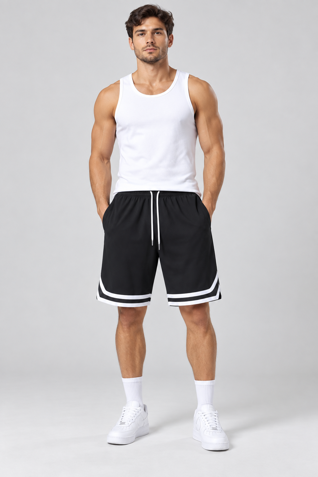 Pantalón corto negro, vista frontal