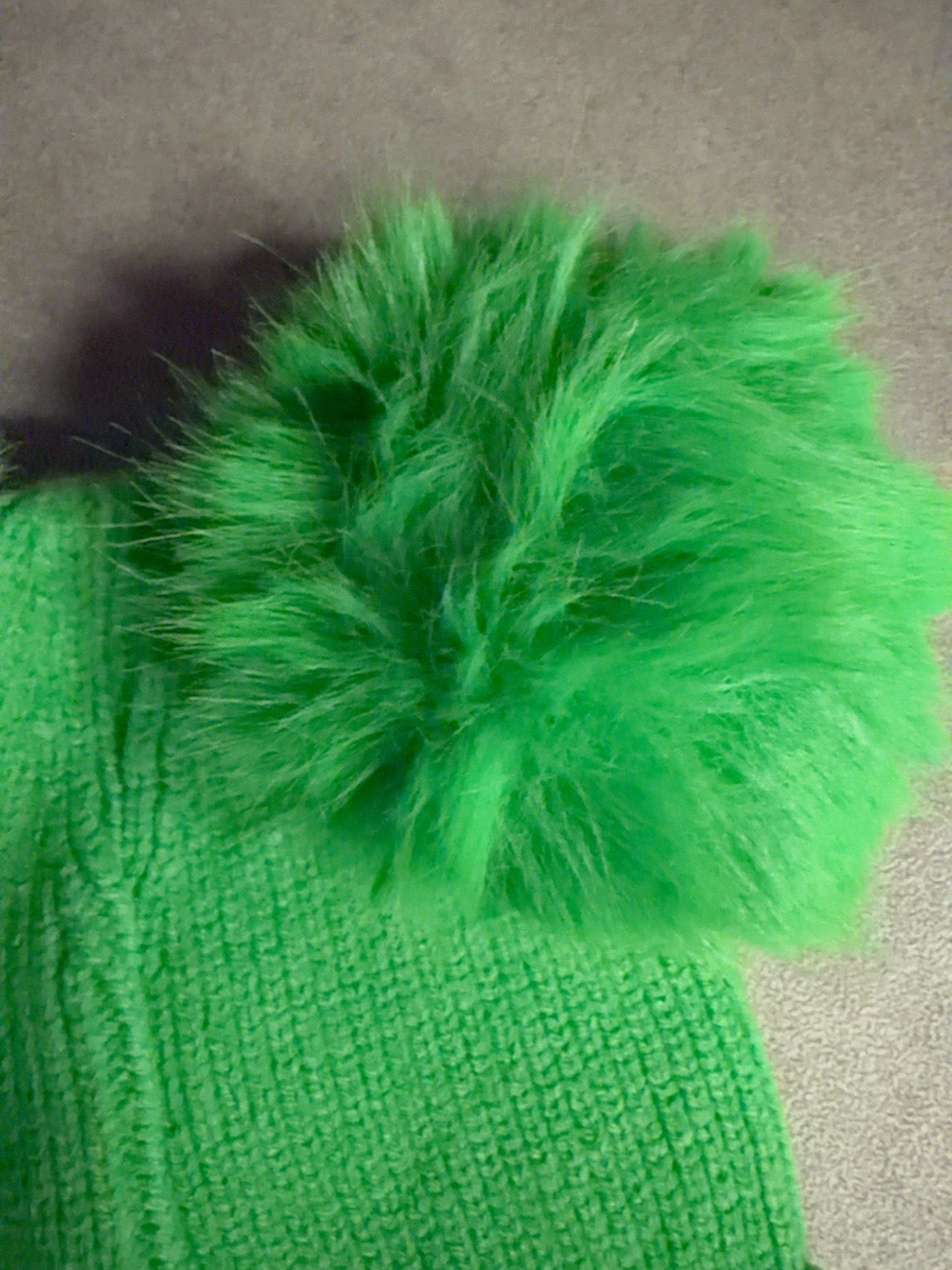 Detalle del pompón verde