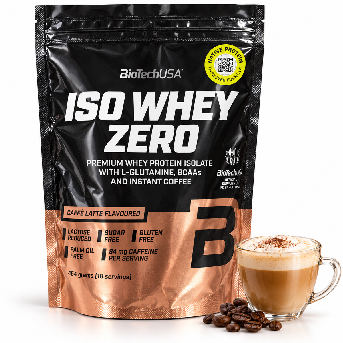 ISO Whey Zero BioTechUSA Caffè Latte 454 g