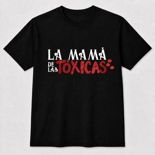 T-shirt noir « La maman des toxiques »