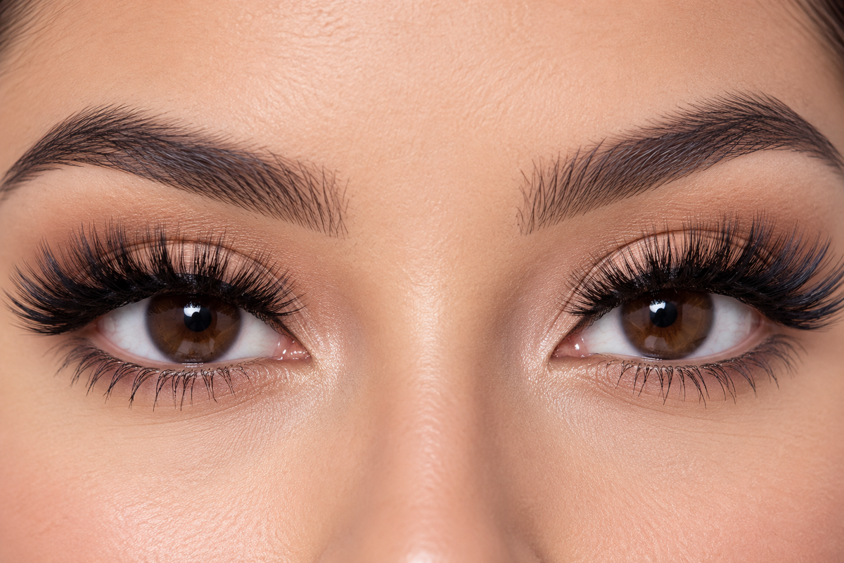 Modelo con pestañas Mirada de Diva: detalle de ojos