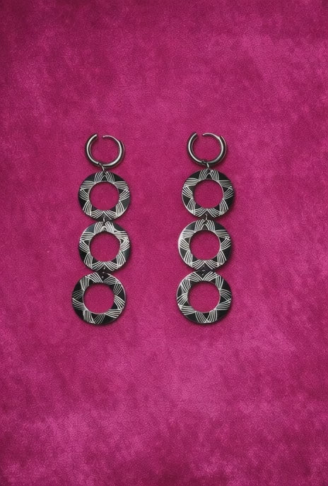 Pendientes Aros Triple Círculo