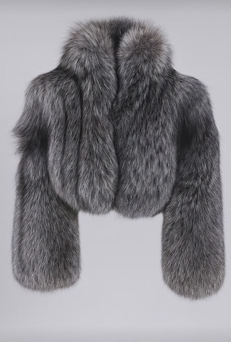 Abrigo de Pelito Gris que Te Invita al Perreo