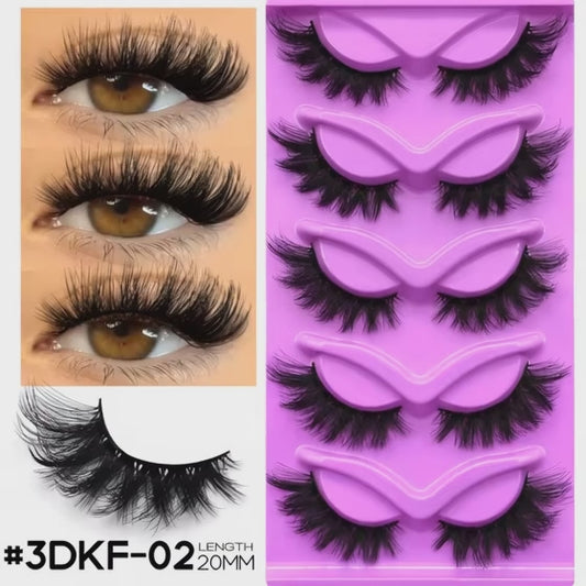 Pestañas 3DKF-02 – 20 mm • Ojo de Gato Dramático (Pack 5 pares)